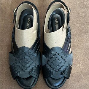 Softspots Women's Black Sandals